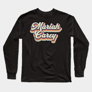 Retro Mariah Pattern 70s 80s 90s Birthday Classic Style Long Sleeve T-Shirt